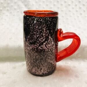 Vintage Gae Aulenti 'Neverrino' by Vistosi Murano Glass Tall Handle Glass (1970)